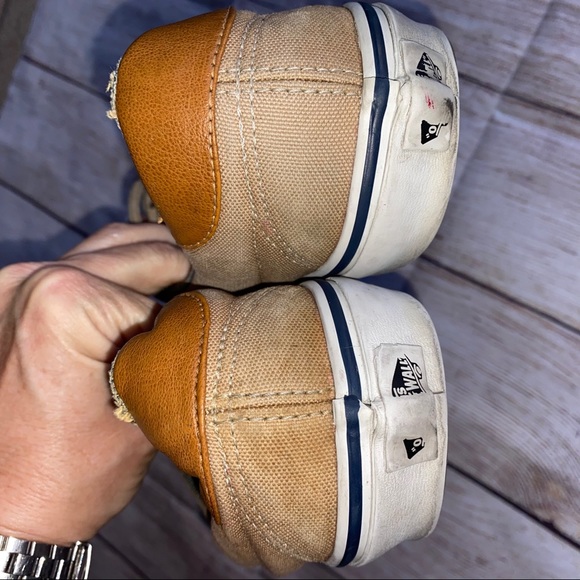 Men’s vans shoes sneakers size 10 tan - Picture 6 of 8